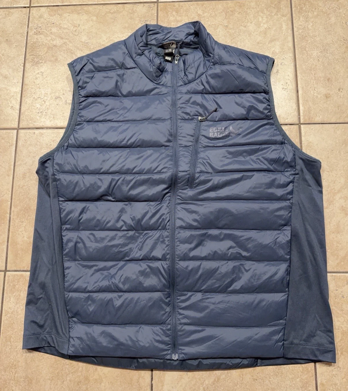 Eddie Bauer 550 Down Puffer Vest Mens Size XXL Blue Full Zip