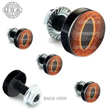 5 Black Aluminum Motorcycle Windshield Bolt Kit -  FIRE DEMON EYE - 038