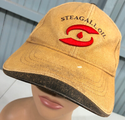 Steagall Oil Texas Beat Up Old Discolored Adjustable Baseball Hat Cap 