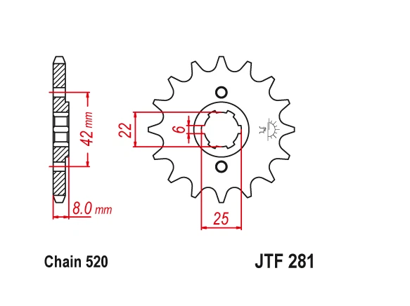Piñón delantero Sunstar 13T Honda CB250 XL250 XL400 XL500 XL600 XR250 XR500 XR600 Foto 2 de 2