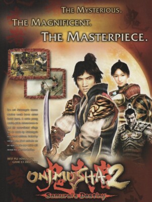 Vintage 2003 Onimusha 2: Samurai's Destiny Original PS2 Print Ad 18x28cm COM 03
