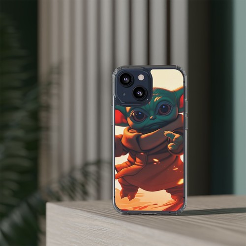 Cute Baby Yoda Clear Phone Case, Mandalorian Gift, Star Wars Case, Geeky Phone - Picture 55 of 124