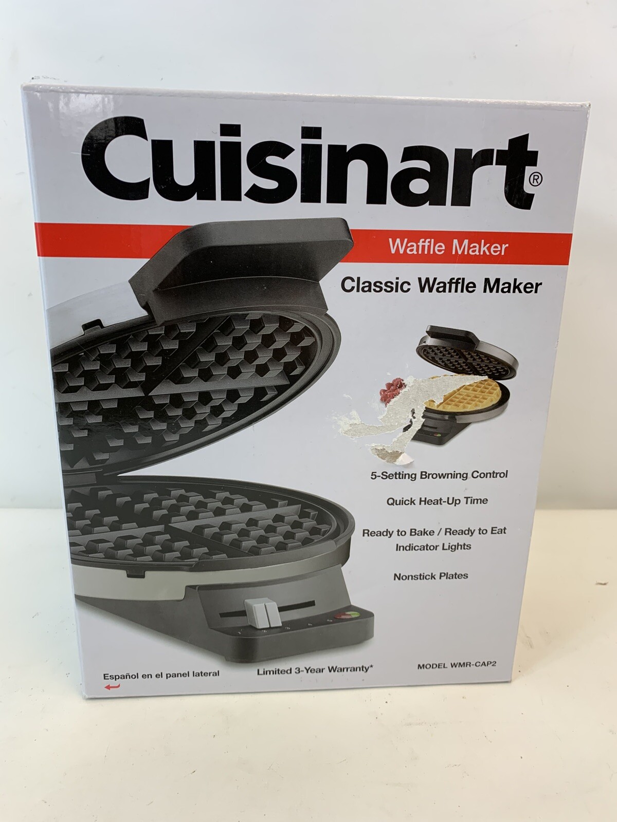 Cuisinart Classic Stainless Steel Waffle Maker WMR-CAP2 New in Box-image
