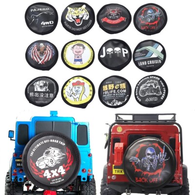 1PCS Leather Spare Tire Cover for 1/10 RC Crawler Traxxas TRX-4 TRX4 Axial SCX10