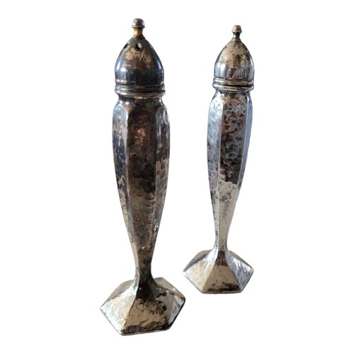 Antico shaker sale e pepe placcato argento anni '20 con patina B Mfg #2890 6 pollici - Foto 4 di 6