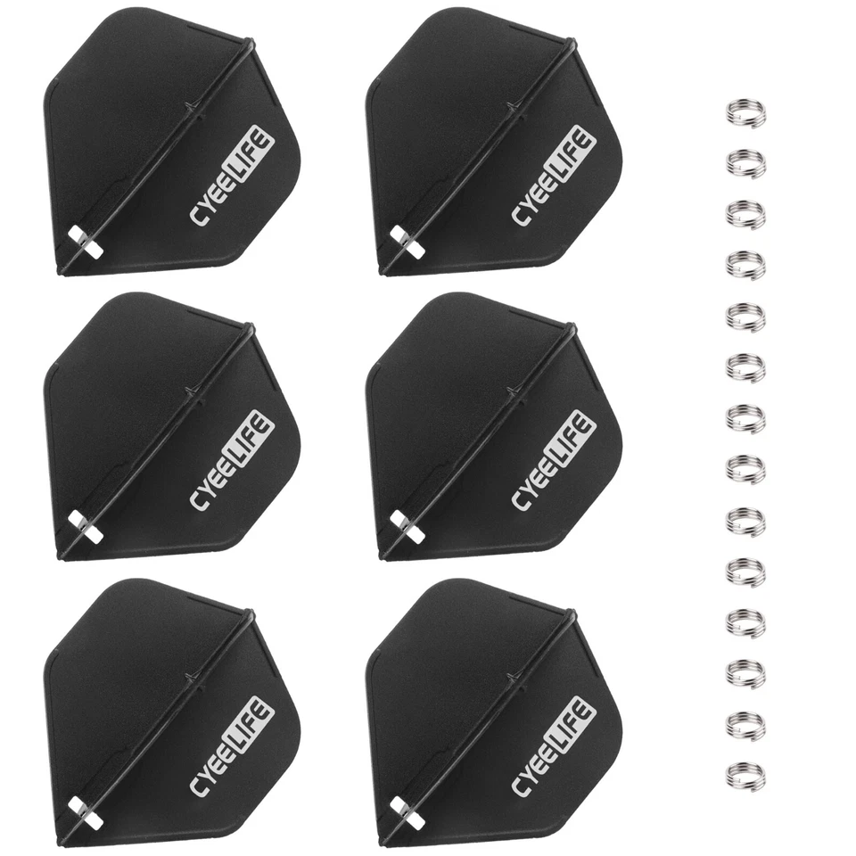 On discount now ,CyeeLife 6 PCS Molded Dart Flights+12 PCS Spring Rings
