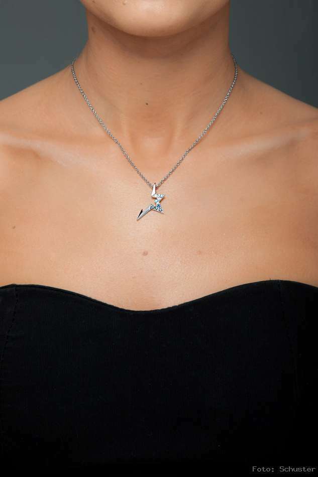 Collier Pendentif Thierry Mugler - Acier Inoxydable Plaqué Or - Réf. T41195DZ - Neuf
