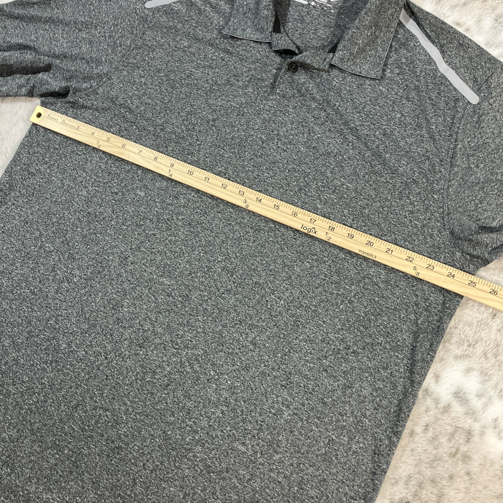 Nike Dri Fit Polo Golf Mens XL Heathered Gray Gators UF Vtg Stretch AOP Tiger thumbnail 5