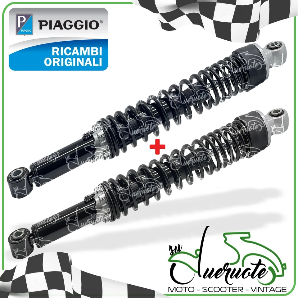 Amortisseur Arrière Réglable Paire Piaggio MP3 400 500 Gilera FUOCO Noir - Photo 1/4