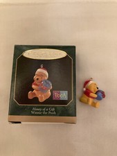 Honey Of A Gift`1997`Miniature-Disney's-Winnie The Pooh,Hallmark Tree Ornament