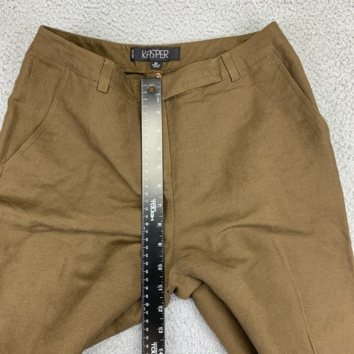 Kasper Pants Womens 6P Brown Petite Mid-Rise Straight Leg Dress Slacks - Picture 10 of 11