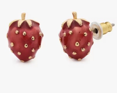 【kate spade】★ Strawberry Fields Studs ★ ピアス ★ Kate Spade Strawberry Fields Stud Gold Earrings New | eBay
