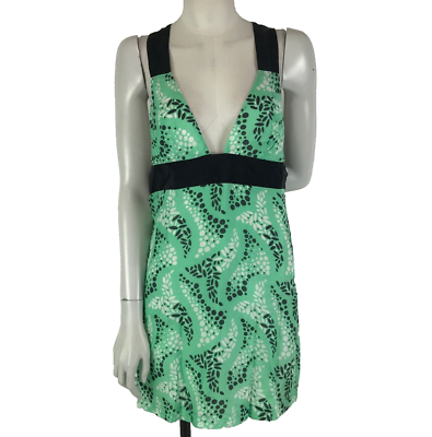 Sass & Bide Dress Mint Green Size 10 Black White Geo Print Silk Strappy  Cocktail | eBay Australia