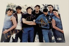 THE OUTSIDERS SIGNED 11x14 C. THOMAS HOWELL ESTEVEZ RALPH MACCHIO BAS COA 1