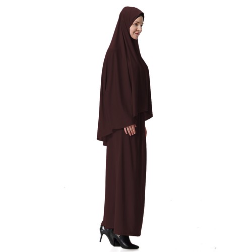 Women's Prayer Set Abaya Caftan Long Dress Arab New Hijab Skirt Islamic Clothing - 第 59/151 張圖片