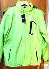 TACVASEN Mens Lined Mountain Jackets Hiking Jackets w/ removable hood-XL