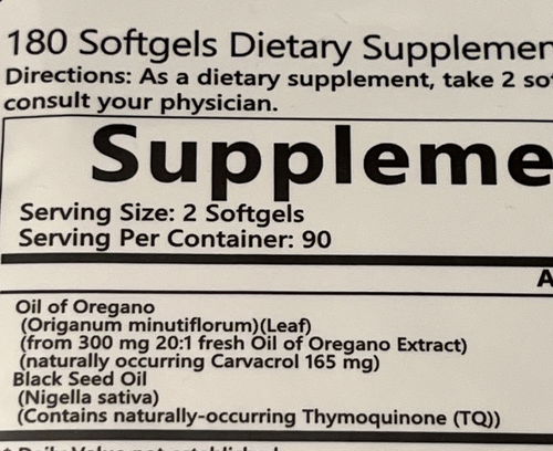 Oil of Oregano Softgels 6000mg Oil of Oregano with Black Seed Oil 200mg - Bild 3 von 3