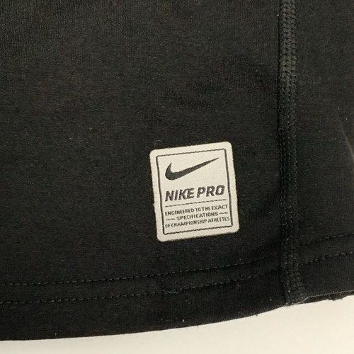 Nike Pro Thermal dri-fit hyperearm long sleeve black top Sz 4 - Picture 3 of 10