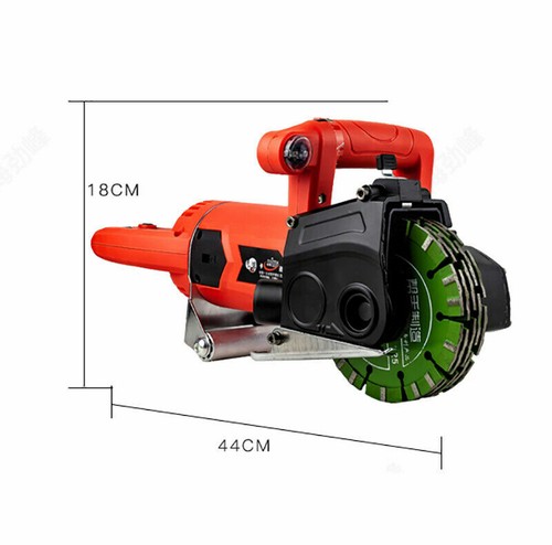 220V Electric Wall Groove Concrete Slotting Cutting Machine w/ Drill & 5X Blades - Picture 2 of 6