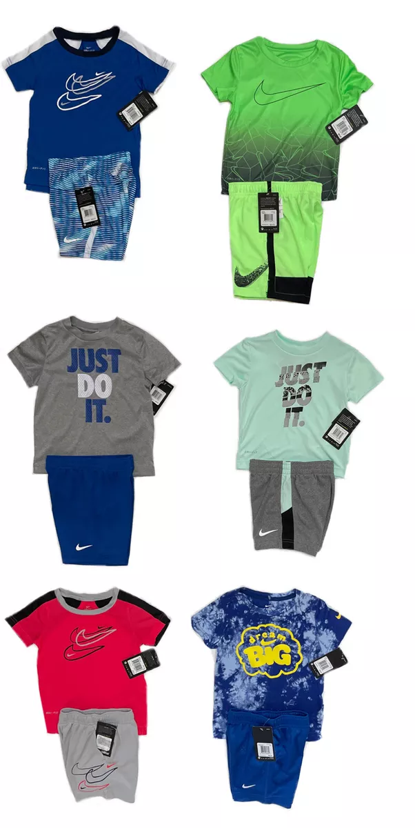 Nike Baby/Toddler Boy T-Shirt & Short Sets, Regular/DRI-FIT; Sz 12M-24M &  2T-4T