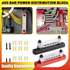 2X Power Distribution Terminal Block Screws Battery Bus Bar For Car/Boat/Marine