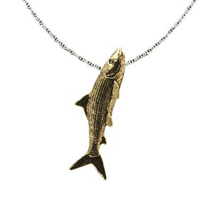 Authentic Bonefish Necklace & Pendant, Fish, Fishing,, Metal, S037PEN, Made in USA