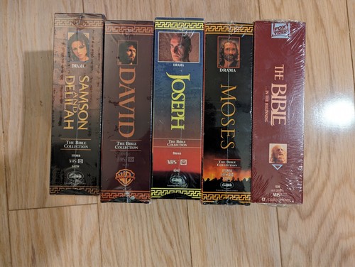NEW 10 Video VHS Lot Bible Collection Moses, Joseph, David, Samson & Delilah + - Picture 2 of 2