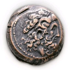 ANCIENT GREEK Ptolemaic Egypt Ptolemy IX - Ptolemy XII 100 BC - Zeus-Ammon Eagle