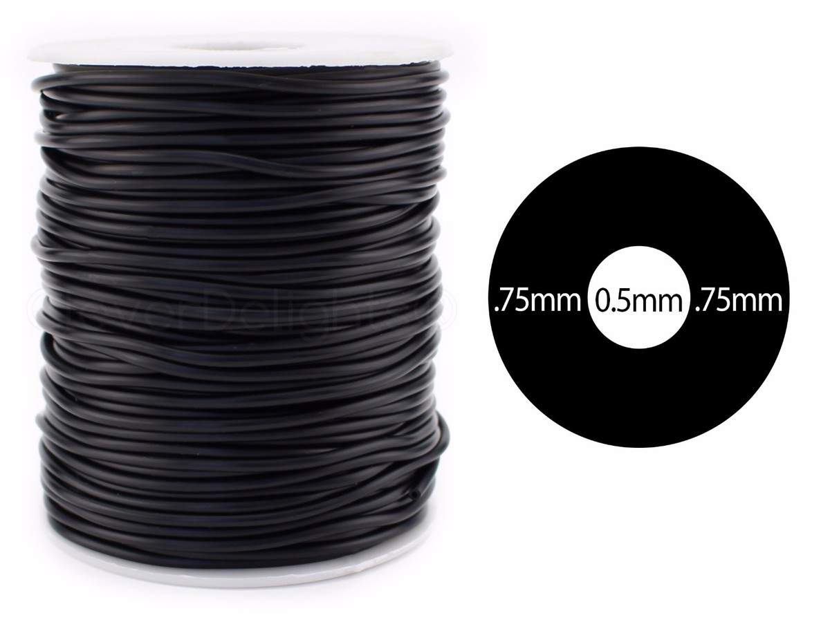 Solid Buna Rubber Cord - 1/2" Diameter, 5 Ft Length, 70 Durometer, Black