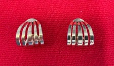 Vintage Large Open Hoop Gold Tone -Post style-pierced earrings