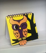 Wise Owl Notepad Orange Yellow Tree Nature Glitter Thick Cardboard Cutout Target