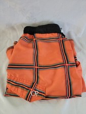 OP Boys Orange Plaid XL/XG 14-16 Swim Trunks