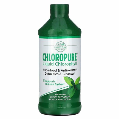 Country Farms, Chloropure Liquid Chlorophyll, Mint, 16 fl oz