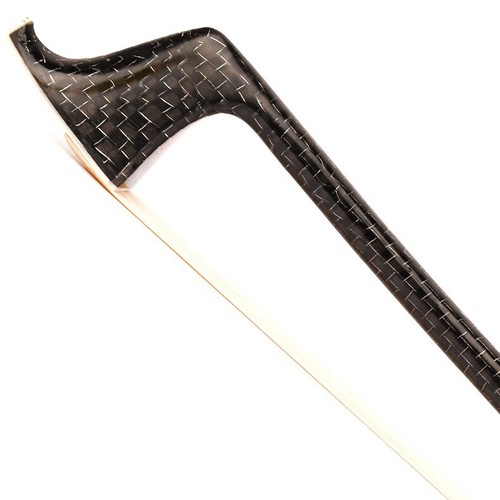 Pro Master Silver Braided Carbon Fiber Cello Bow 4/4 Ebony Fleur-de-Lys Frog 81g - Picture 10 of 12