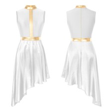 Women Liturgical Praise Dance Dress Metallic Patchwork Tunic Worship Dresses