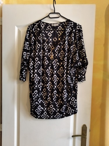 Ensemble 2 pièces : chemise + pantalon blanc et bleu foncé