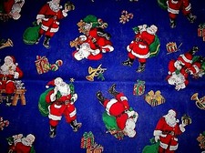 Christmas Santa with gifts fabric FQ FAT Quarter for quilt craft