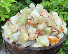 Piedras naturales de ónix verde áspero: elige lotes al por mayor a granel de oz o lb