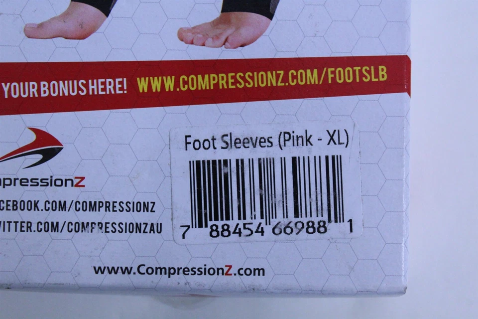 Plantar Fasciitis Socks Compression Foot Sleeves Arch Support 2 Pair Pink Color - Image 4 of 4