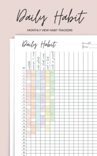 Monthly Habit Tracker Notebook