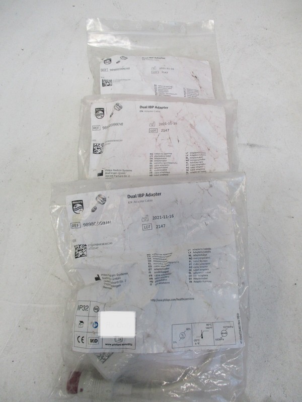 Lot of 3 Philips Dual IBP Adapter NEW