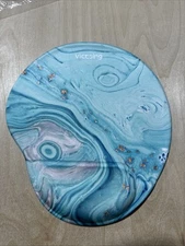 Victsing Ergonomic Mouse Pad Mat With Wrist Rest Support Cushion Ocean Blue New