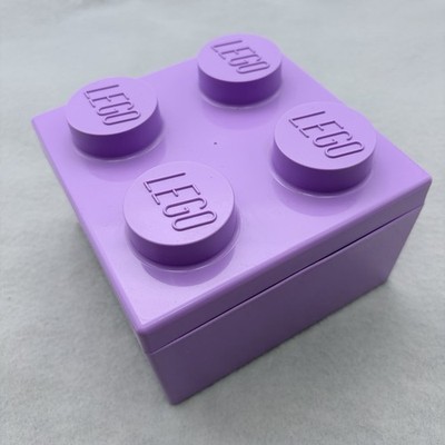 LEGO Purple Storage Brick 2x2 Cube 4 Stud Container Box