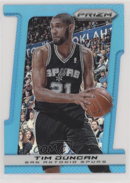 2013-14 Panini Prizm Light Blue Prizm Die-Cut /199 Tim Duncan #80 HOF 5ir