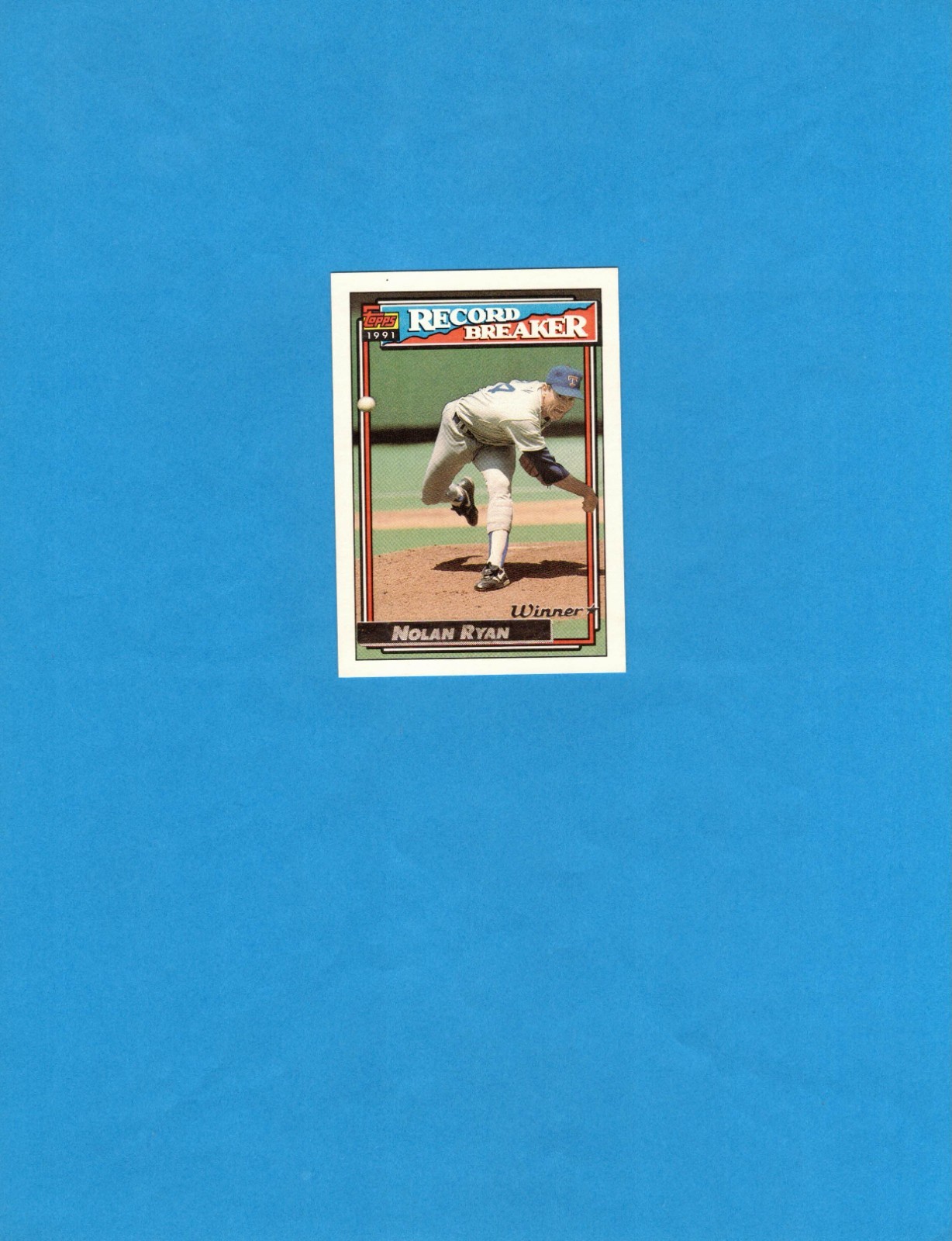 1992 Topps #4 Nolan Ryan Record Breaker GOLD Winner Card! Texas Rangers!