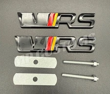 VRS Black Gloss Front & Rear Badge Grille Tailgate Fits Skoda