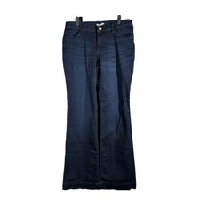 Wrangler Jeans Womens 11/12 Bootcut Dark Wash Western Denim Flare Trousers