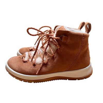 UGG Lakesider Heritage Mid Chestnut Suede Boots Women 7.5 Winter Sherpa