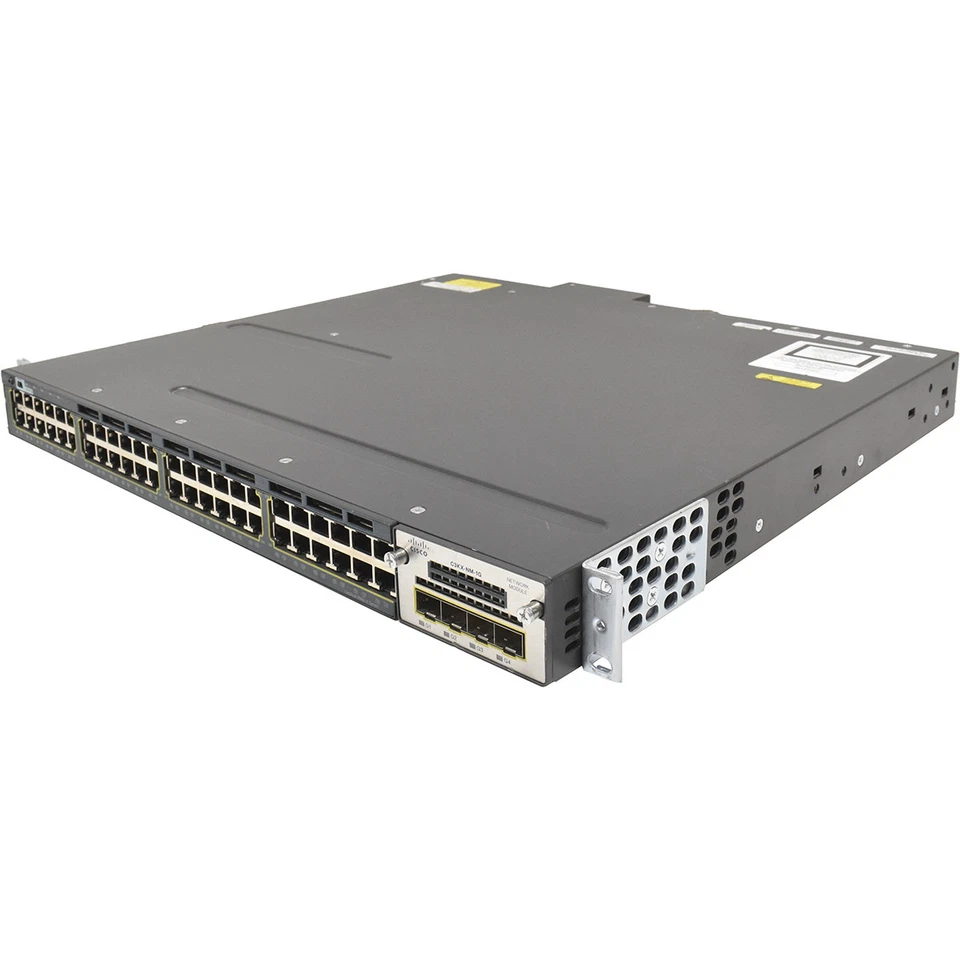Cisco WS-C3560X-48T-S Switch GE 48 porte RJ-45 1x alimentatore + orecchie rac... - Immagine 2 di 4