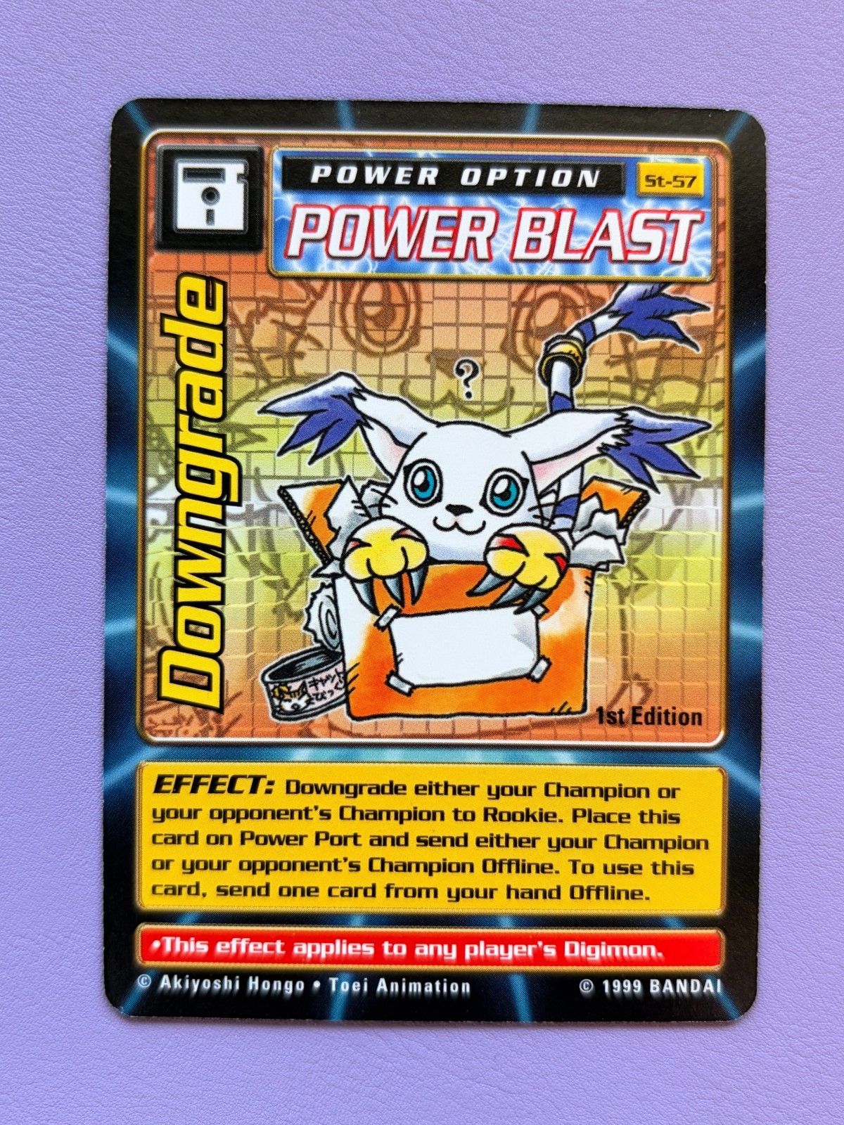 ST-57 Downgrade Gatomon Digimon Card Digi-Battle Starter Deck Bandai 1999 NM
